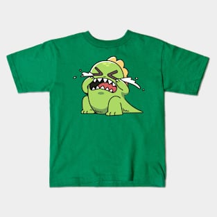 Crying Green Zilla Kids T-Shirt